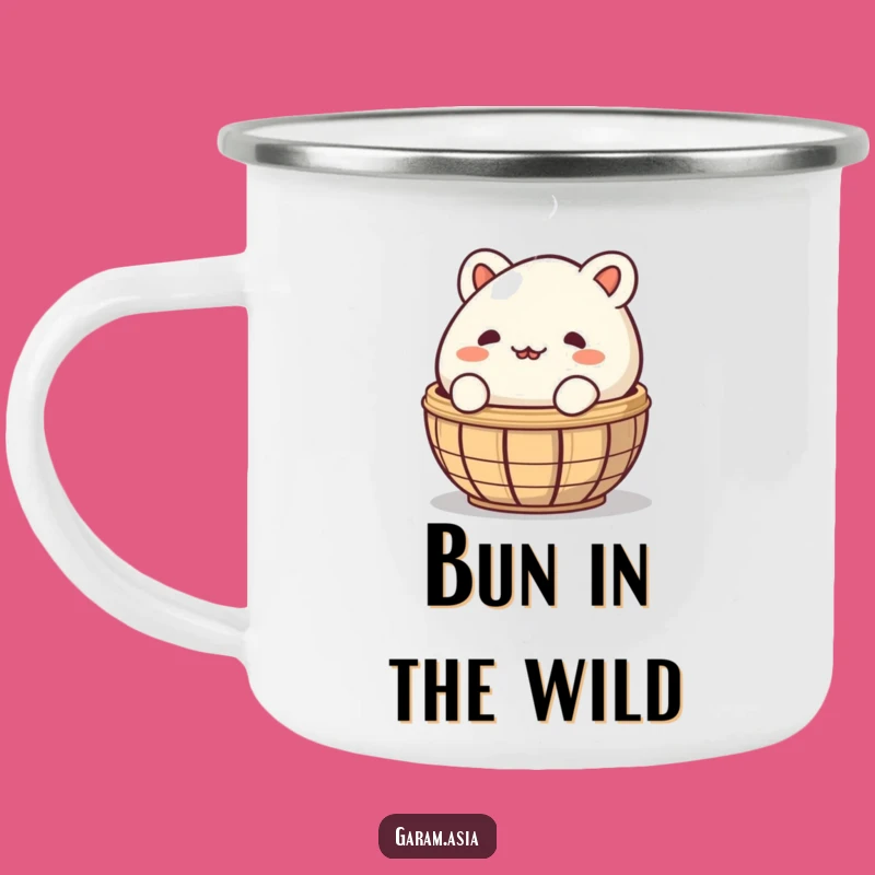 Funny Bao Bun Camping Mug: Mischievous Character Fuel for Outdoor Fun