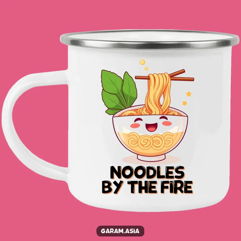 Funny Ramen Camping Mug: Cheerful Noodle Fuel for Outdoor Adventures