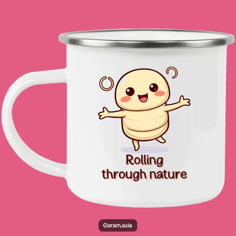 Funny Spring Roll Camping Mug - Twirling Outdoor Fun, Unique Funny Gift