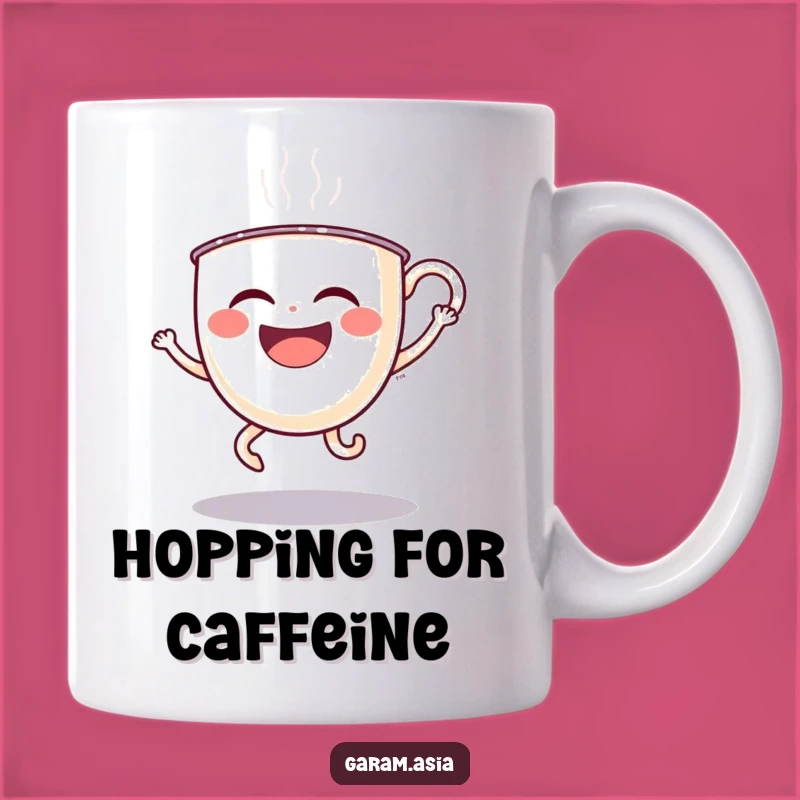 Funny Boba Tea Hop Mug: Laughing Cartoon Drink Gift for Boba Lovers