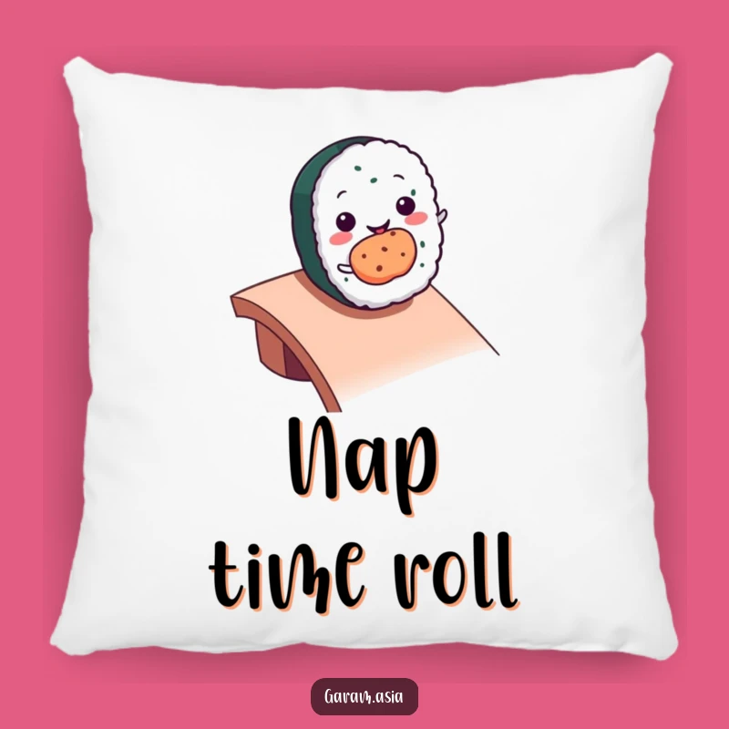 Funny Kawaii Sushi Roll Pillow: Cozy Ramp Rolling Fun, Foodie Accent