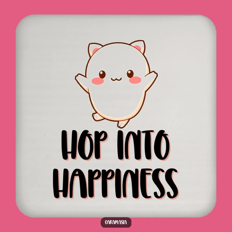 Funny Kawaii Wagashi Coaster Set: Cheerful Hop, Protect Your Surfaces