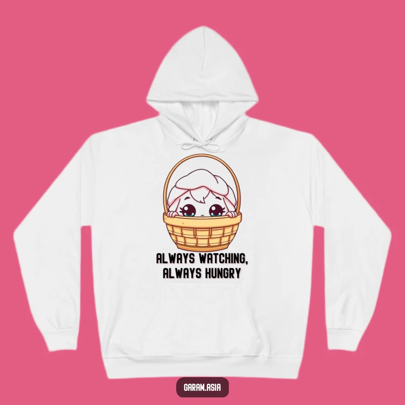 Cozy Funny Kawaii Dim Sum Hoodie: Peeking Surprise, Warm Foodie Gift