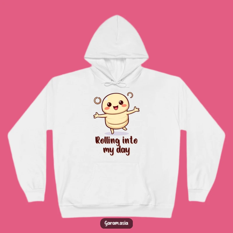 Cozy Funny Spring Roll Hoodie - Kawaii Twirl Design, Ideal Funny Gift