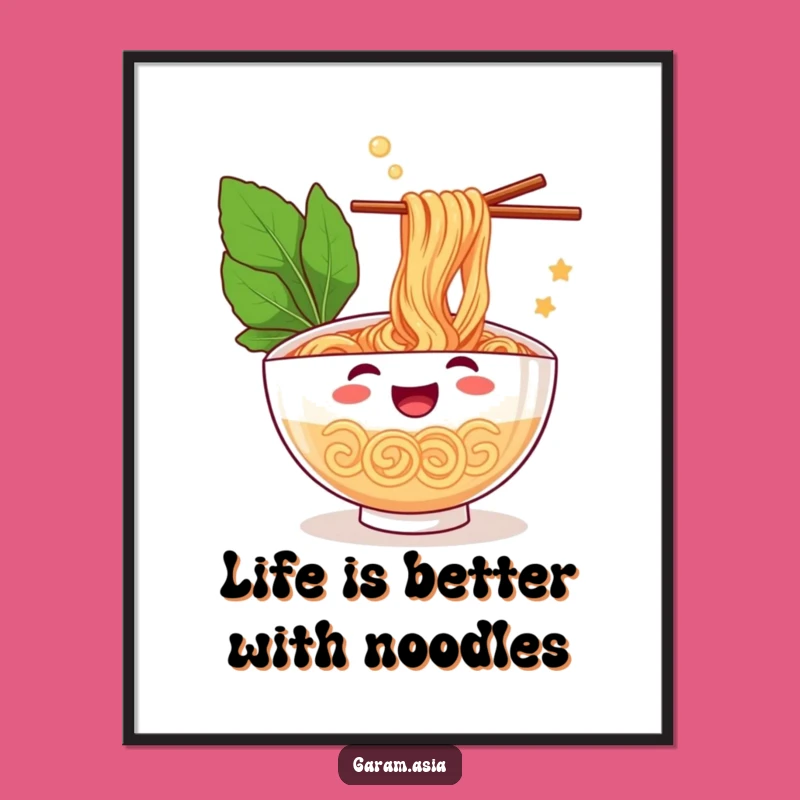 Free Printable Wall Art: Funny Ramen Juggling Poster, Playful Downloadable Decor!