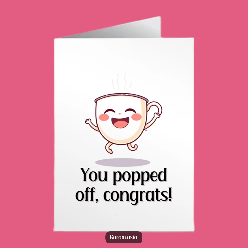 Free Printable Congrats Card: Funny Boba Hop Greeting, Humorous Downloadable Gift!