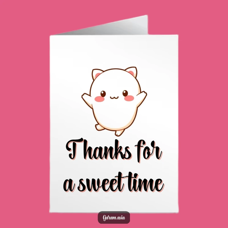 Free Printable Thank You Card: Wagashi's Grateful Jump - Sweet Downloadable Gift!