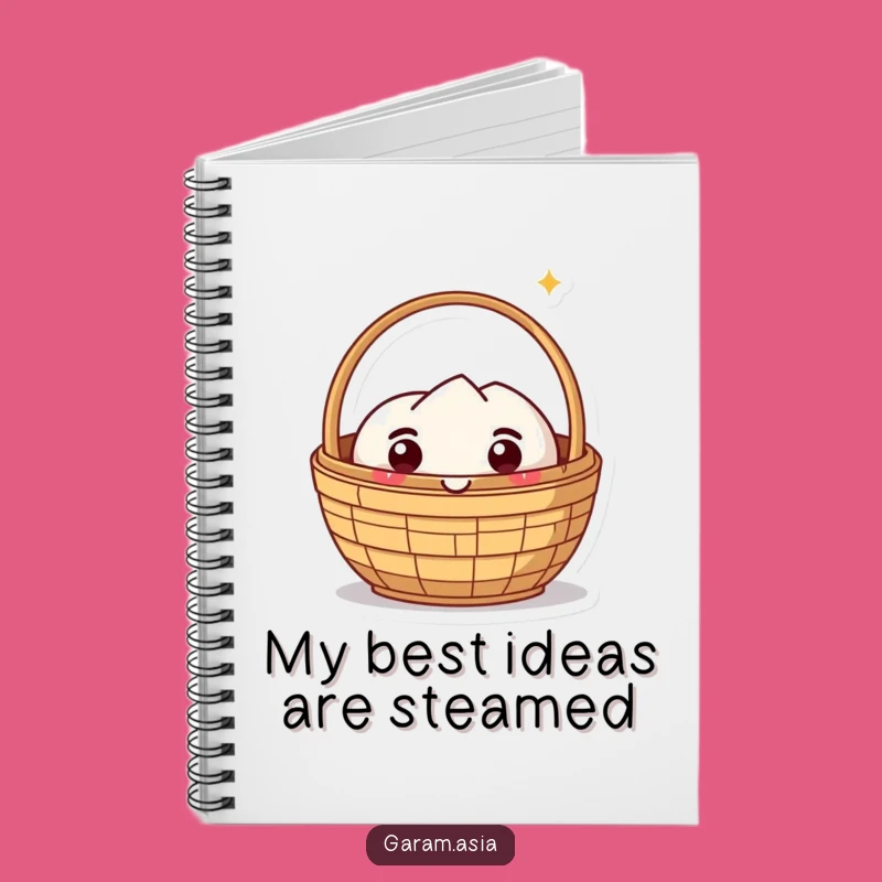 Funny Dim Sum Basket Notebook - Kawaii Delight Journal, Perfect Funny Gift For Notes