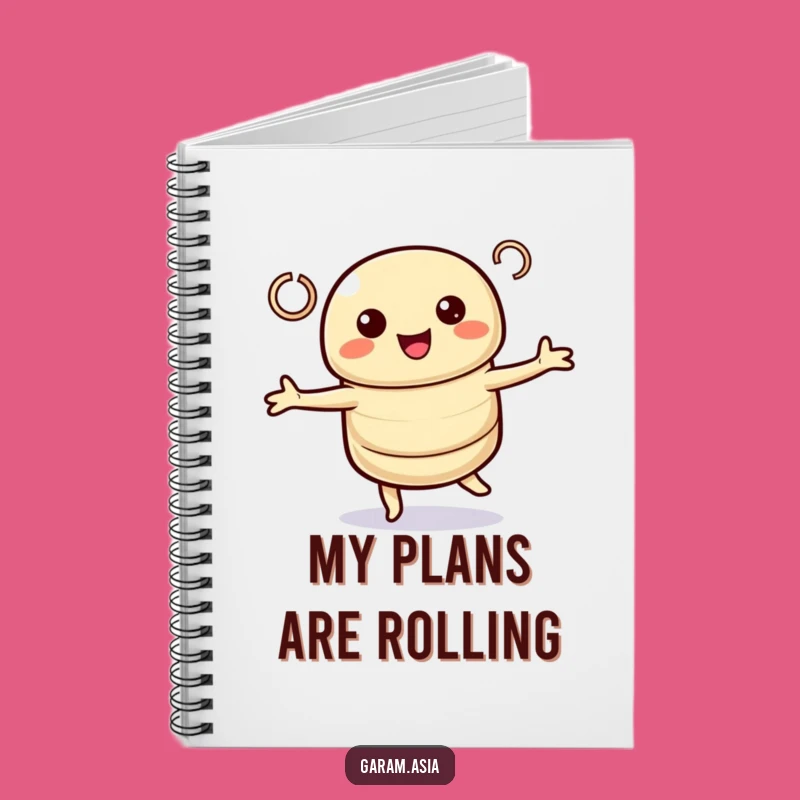 Funny Spring Roll Notebook - Kawaii Twirl Journal, Perfect Funny Gift For Notes