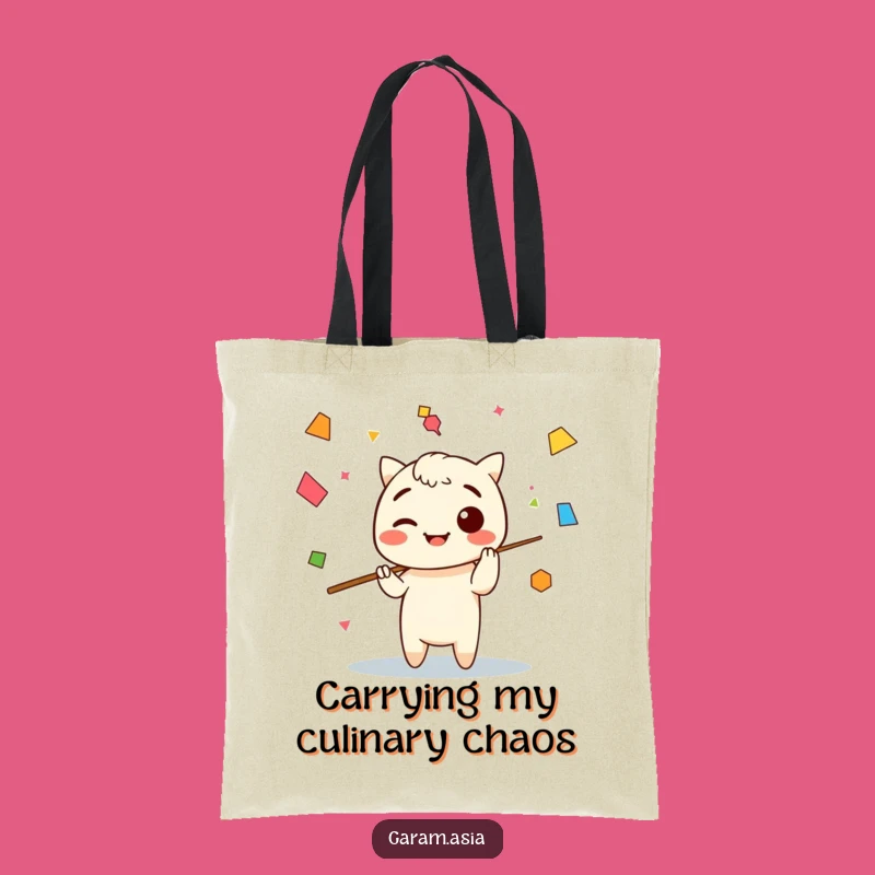 Funny Kawaii Chopsticks Tote Bag: Juggling Style, Cute Accessory, Great Gift