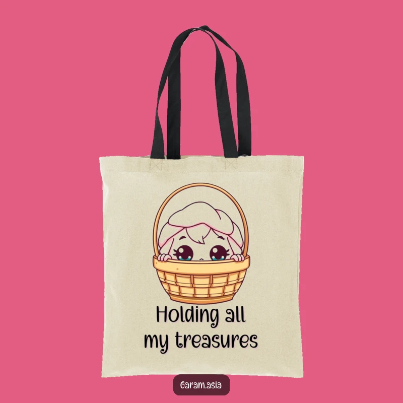 Funny Kawaii Dim Sum Tote Bag: Peeking Surprise, Carry Your Goodies